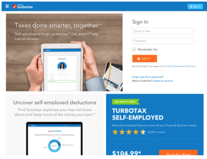 turbotax self employed turbotax self employed