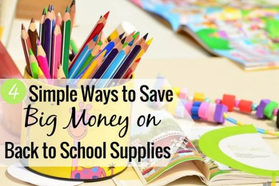 Back to school costs can easily get out of hand, but they don't have to. Here are 4 ways to save money on back to school supplies and saving your budget.