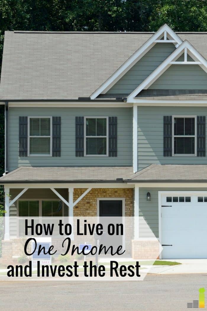 Want to live on one income and invest the rest? You can! Here's how to live off of one income and aggressively invest to become financially independent.