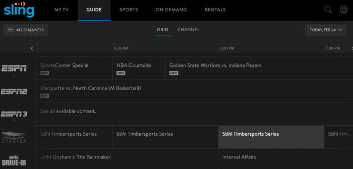 Sling tv deals guide