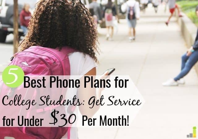 The best phone plans for college students give good service for cheap. Here are 5 cheap cell phone plans for college students for under $30 per month.