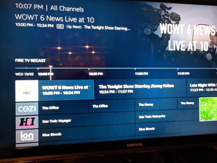 Amazon Fire TV channel Guide