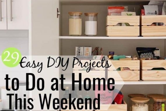 Are you looking for easy DIY projects this weekend? Here’s 29 fun projects to do at home to spruce up your house on a budget with minimal tools and skills.