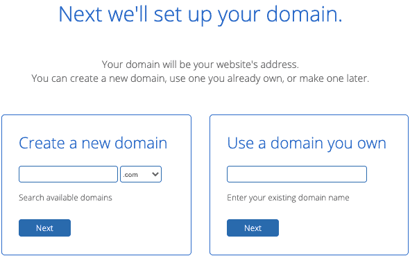 Bluehost domain name