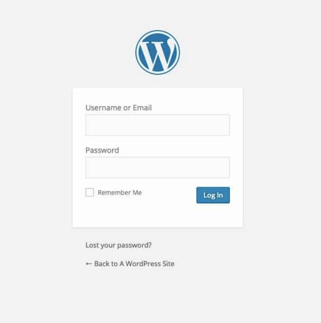 WP login