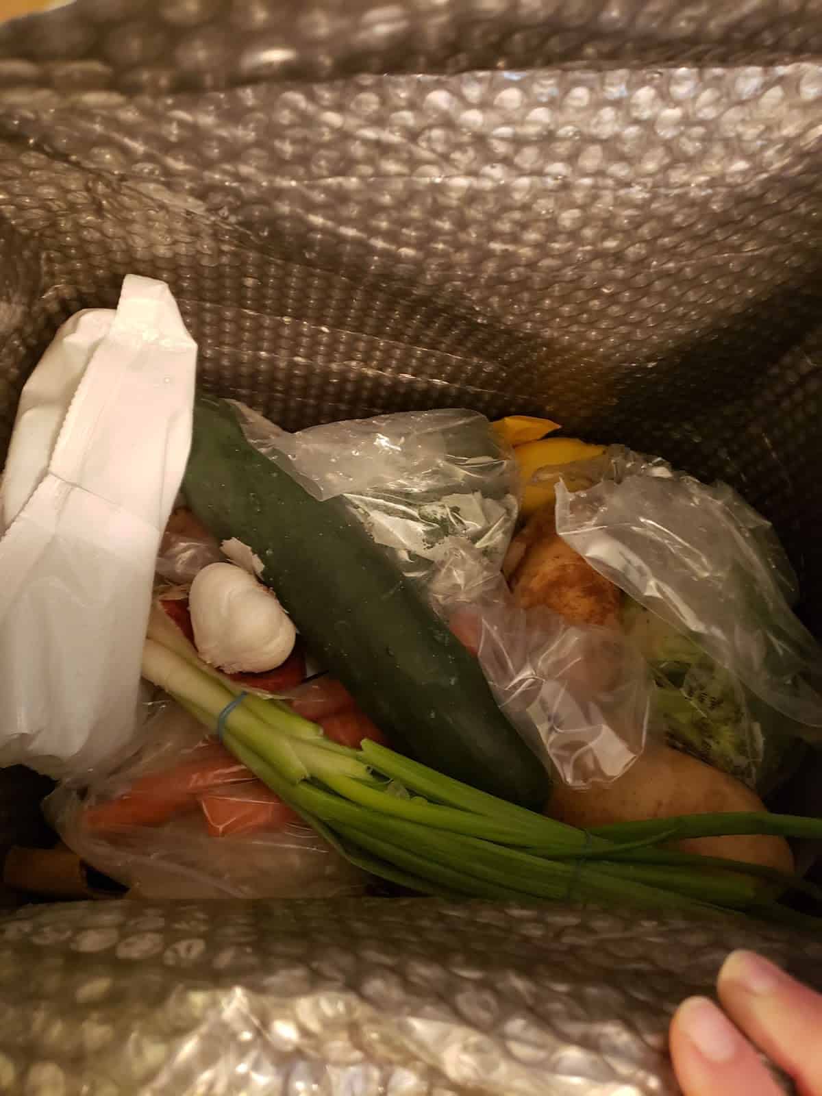 Opening the meal package