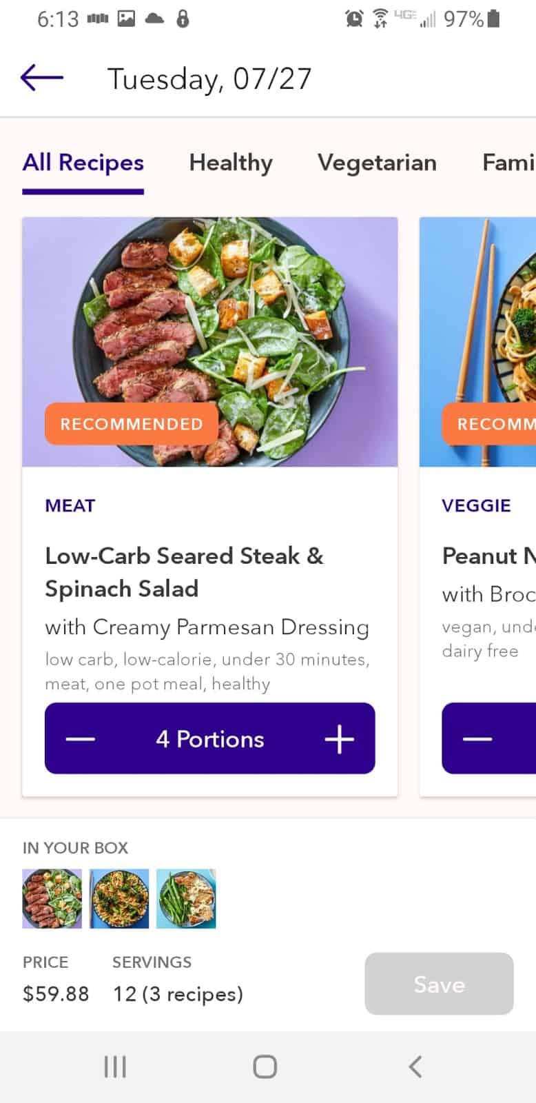 Online recipes
