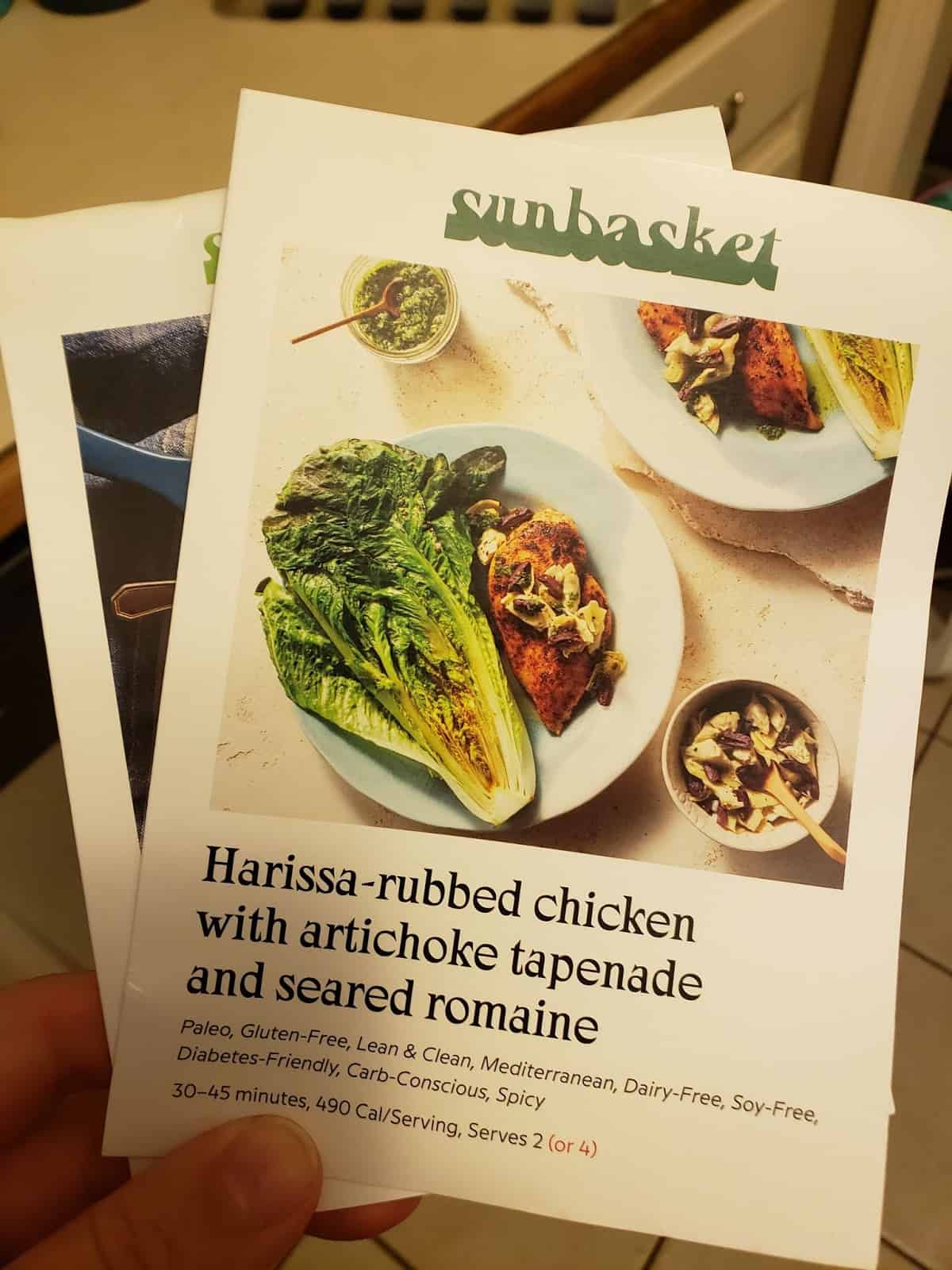 sunbasket Recipe cards