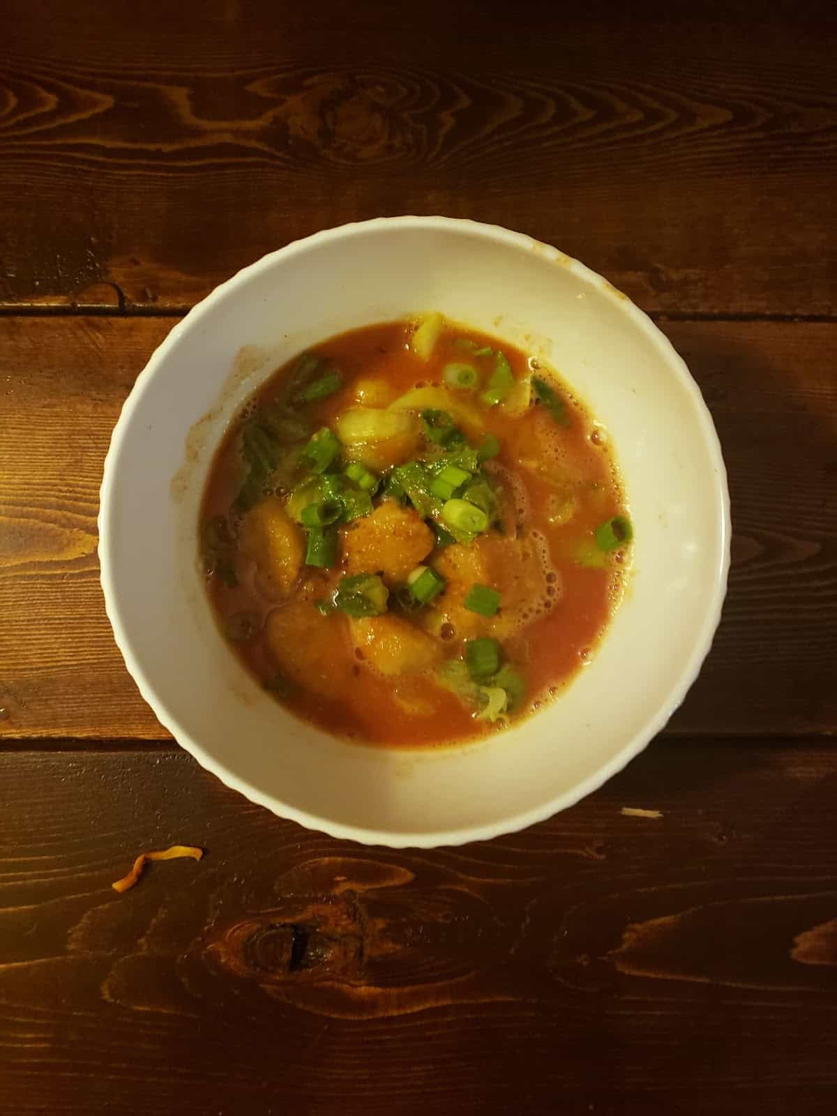 Japanese Gnocchi with Miso Tomato Butter and Bok Choy