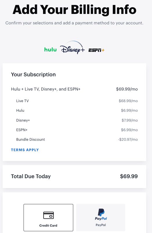 hulu live pricing