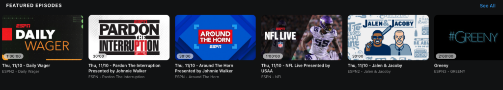 Original series on the ESPN+ app