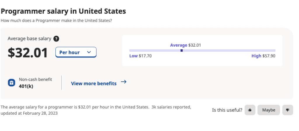 programmer salary