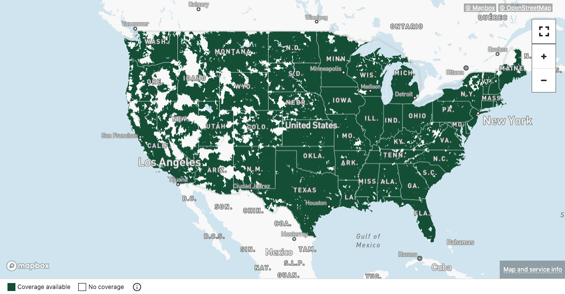 Mint Mobile coverage map