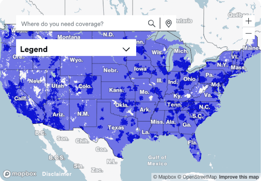 Visible by Verizon coverage map