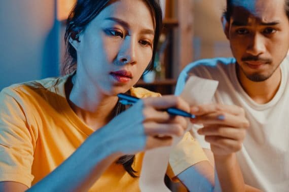couple stressed about money