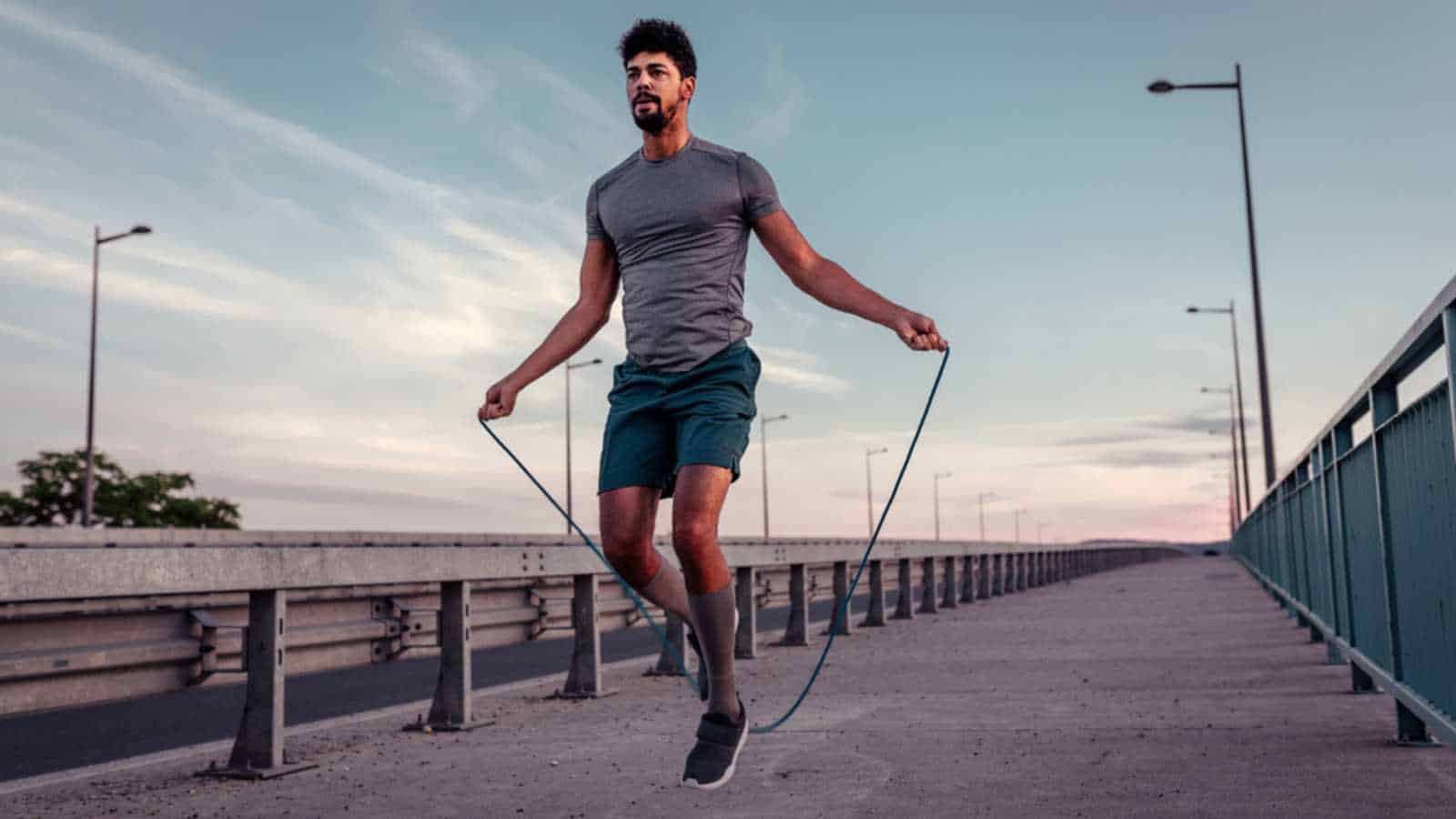 Man doing exercise outdoor