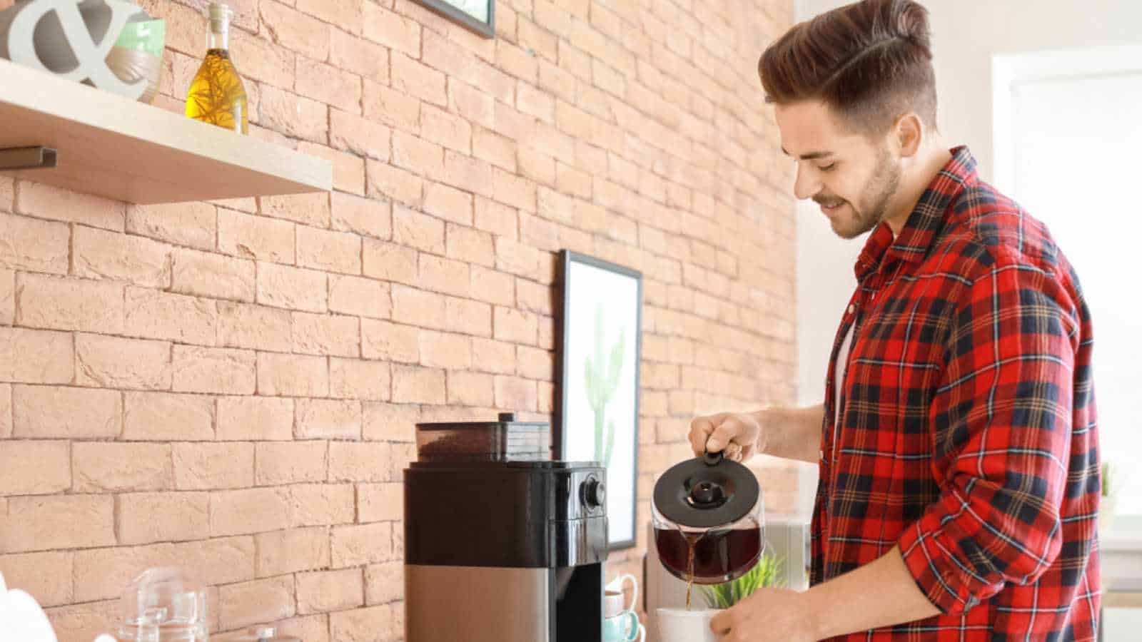 Man making coffee