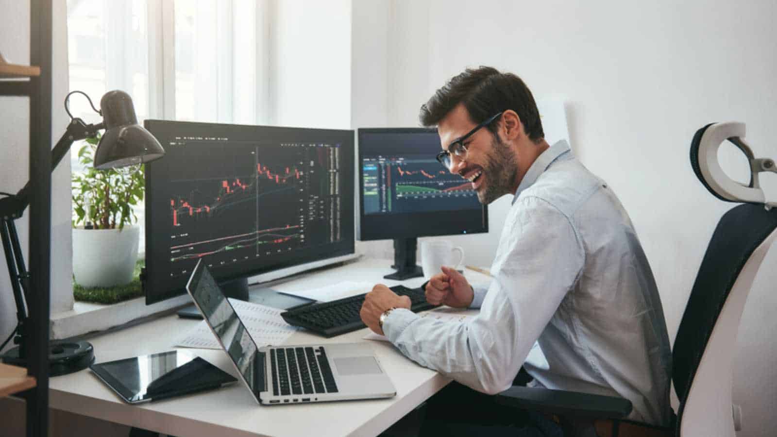 Man working in stocks