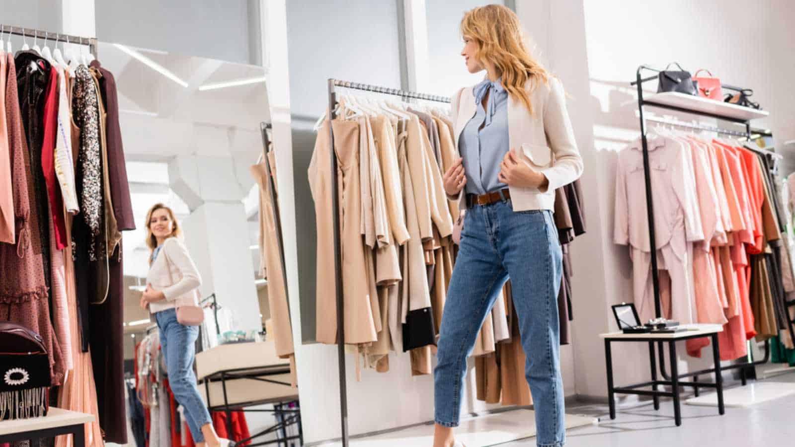 Woman buying clothes