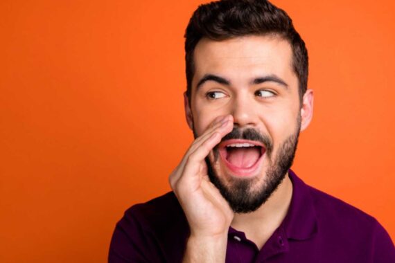 Man telling secret