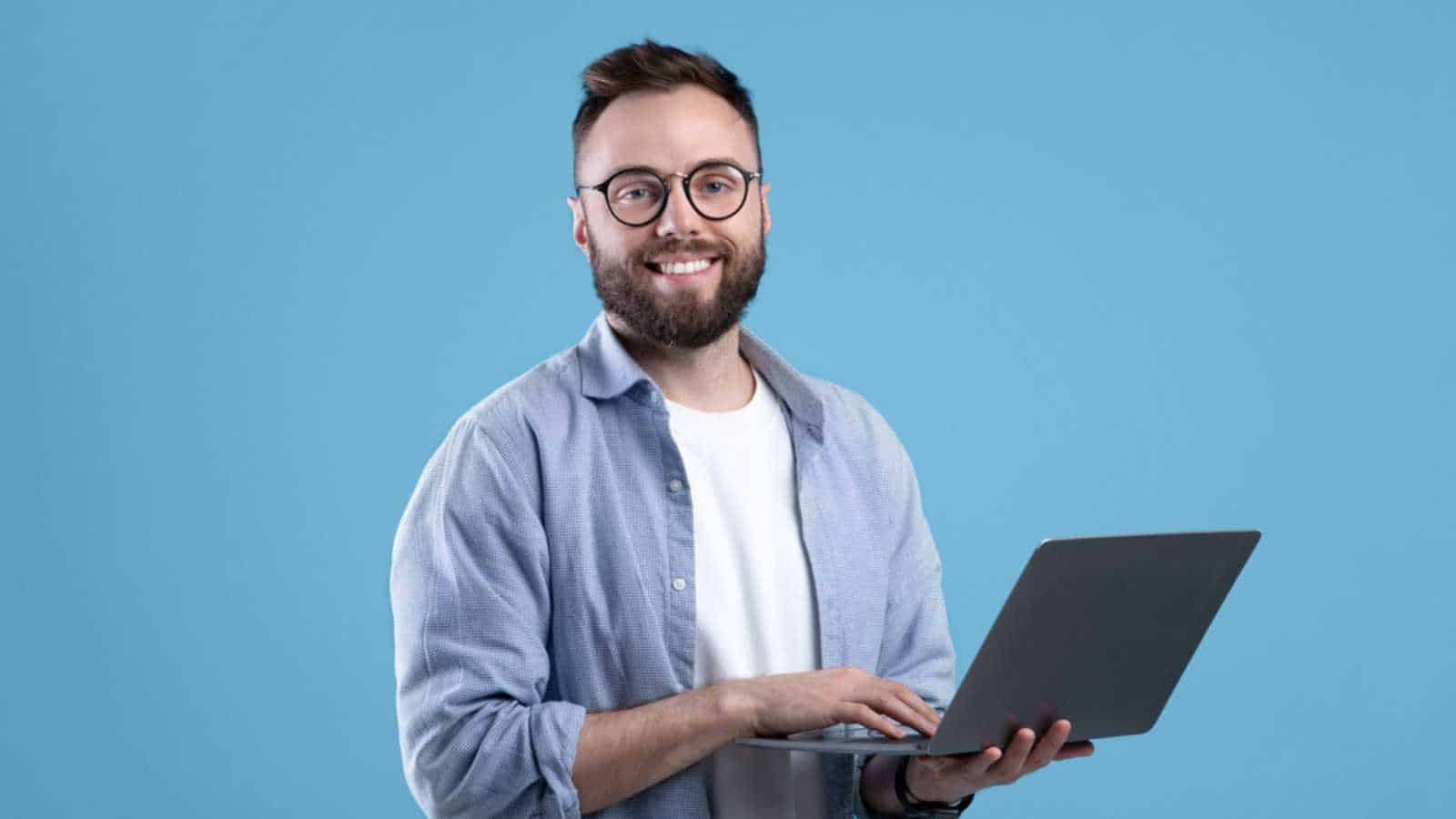 Man with laptop