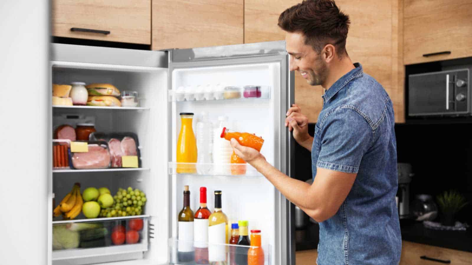 Man opening the refrigerator