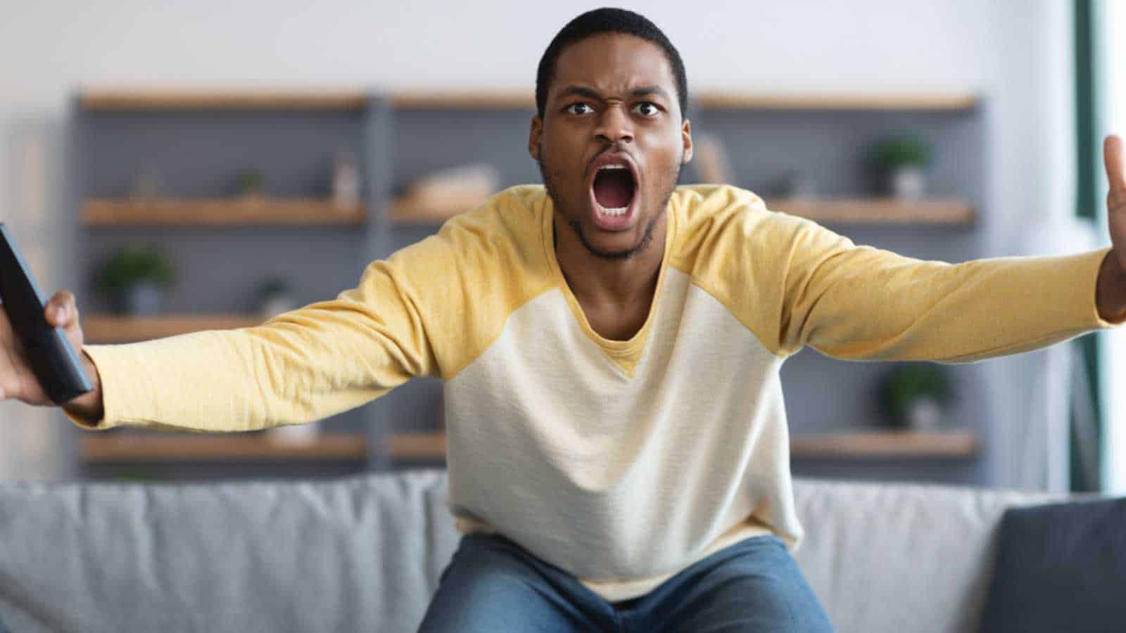 Man watching game