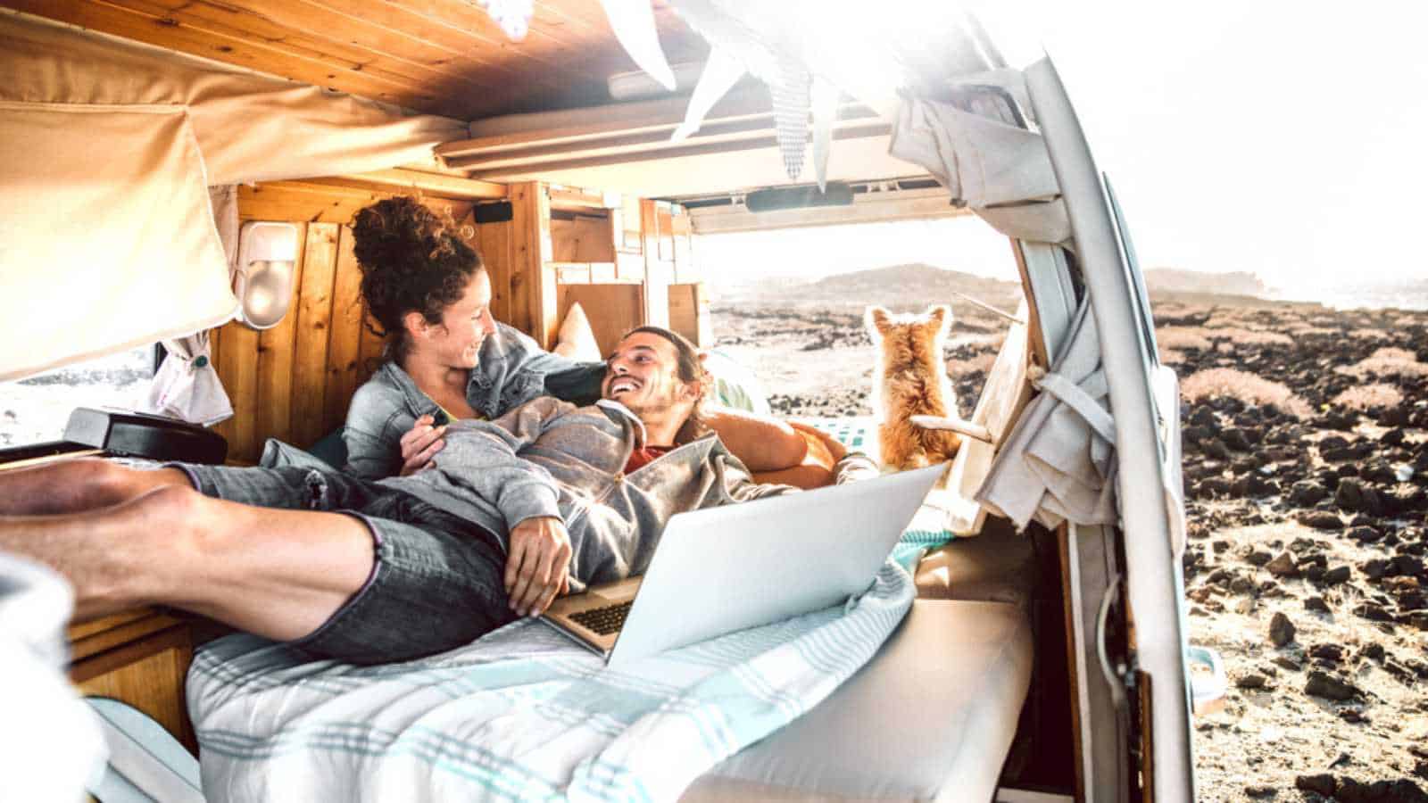 Couples on vacation enjoying