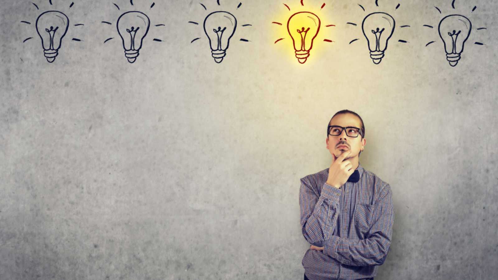 Man thinking about ideas