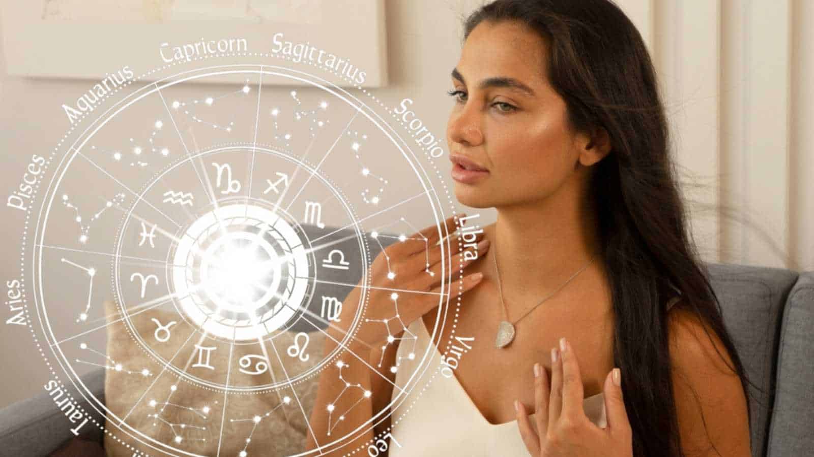 Woman seeing Horoscopes