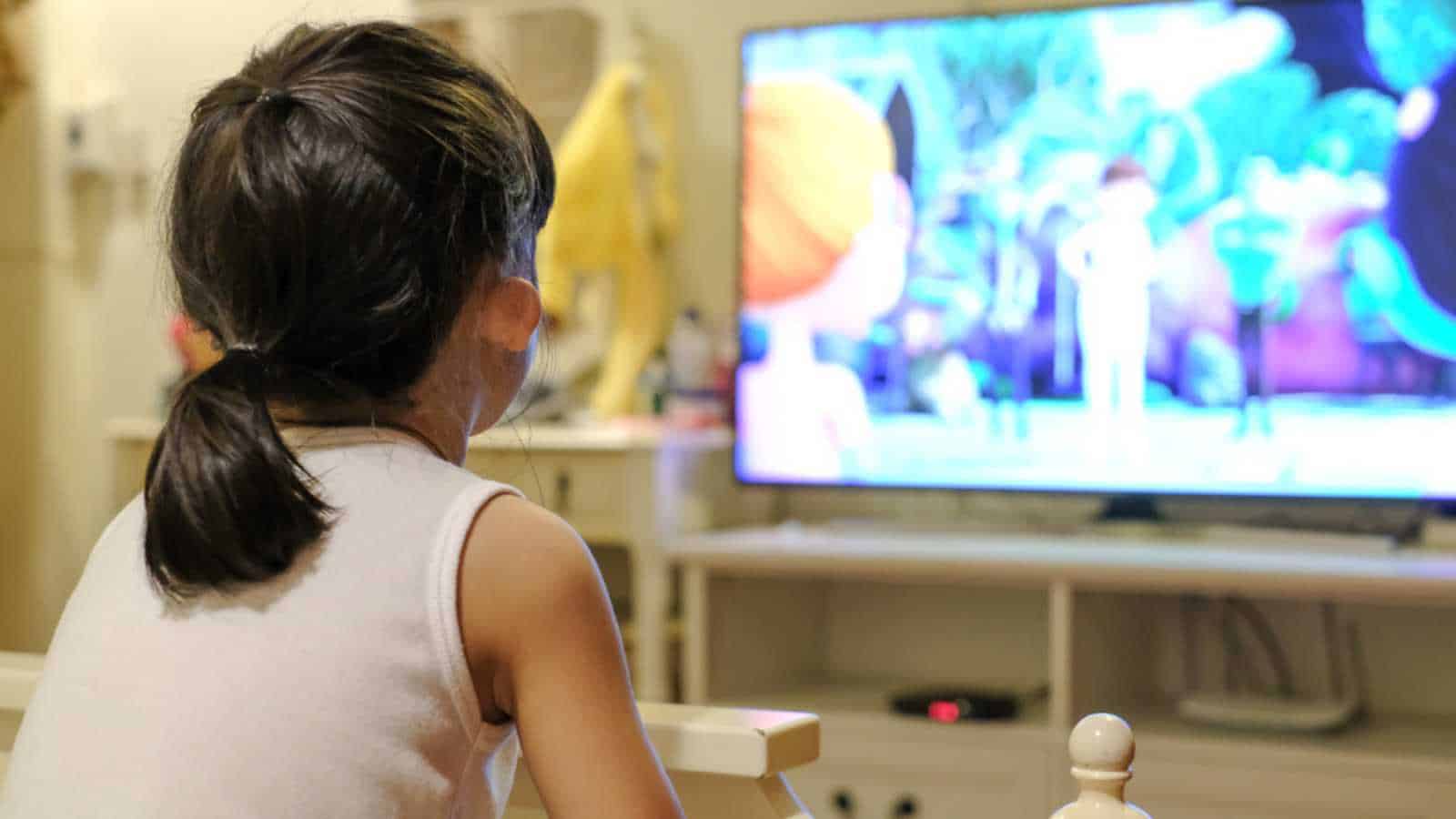 Child watching TV