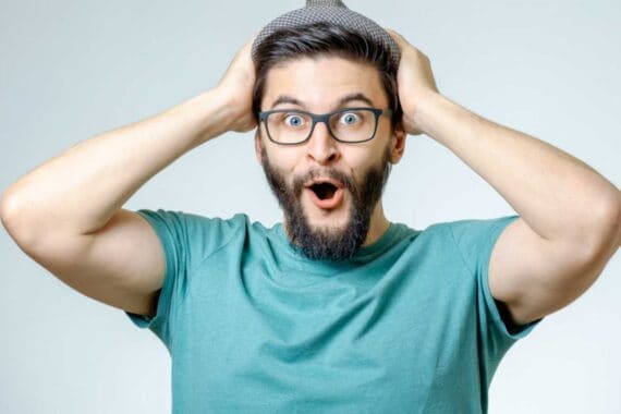 Man surprised