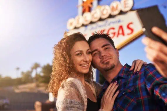 Couples taking selfie