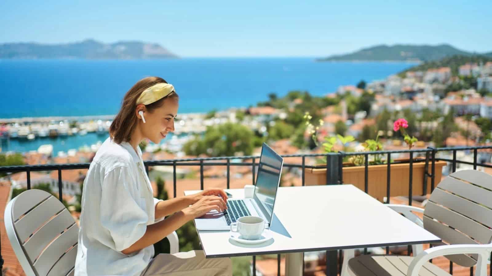 Freelancer trabalhando remotamente