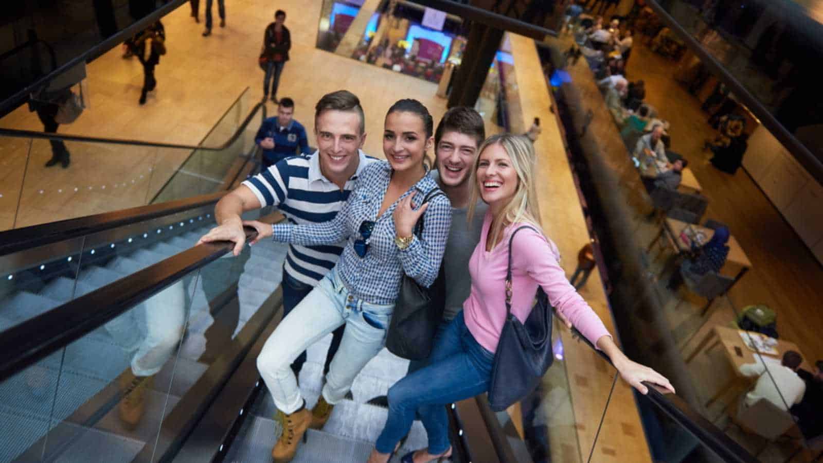 Friends at mall