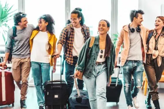 Group of tourist traveling