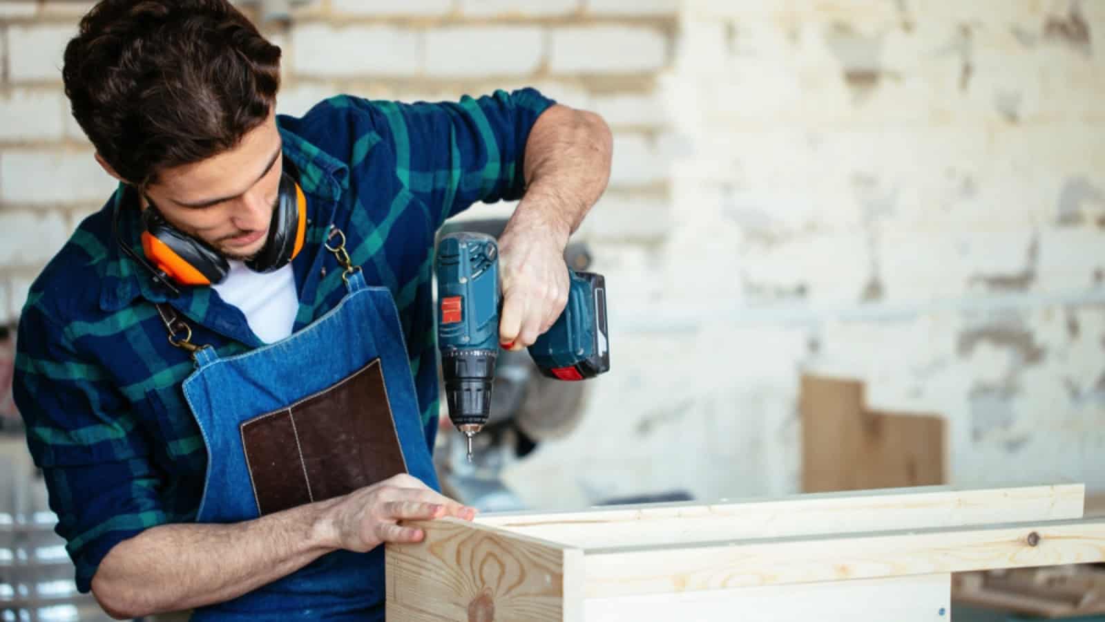 Man doing carpenter work