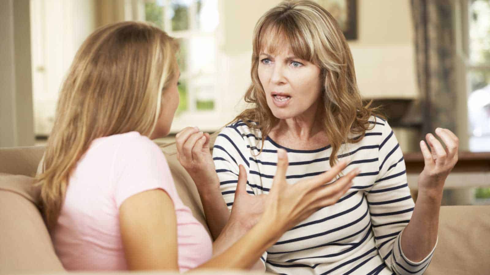 Mother And Teenage Daughter Arguing