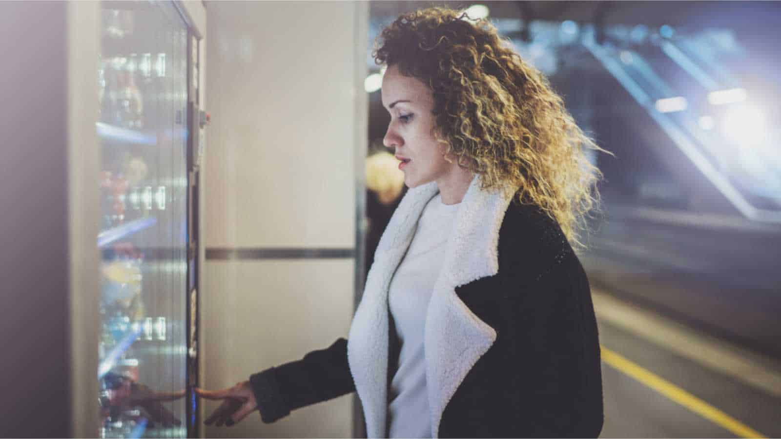 Self service drinks vending machine