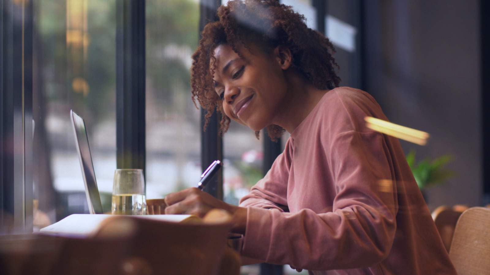Woman writing letter