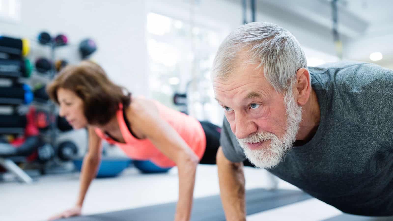 couple working out at gym