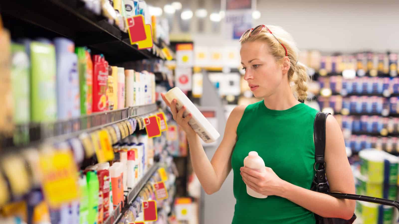 woman buying brand name item