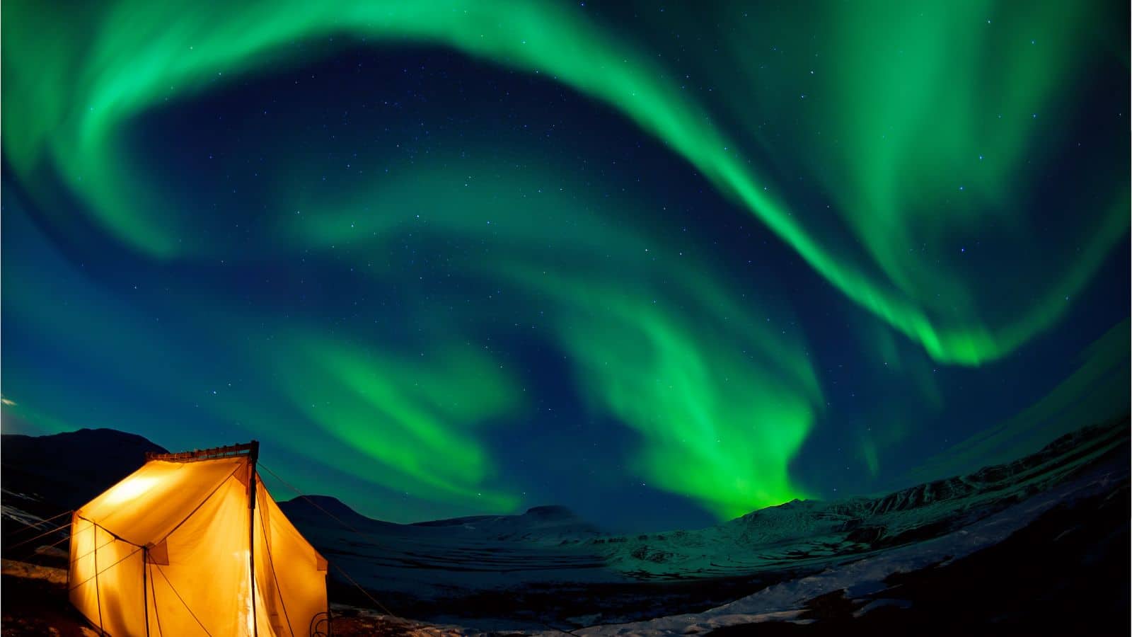 aurora boreal em Fairbanks, Alasca