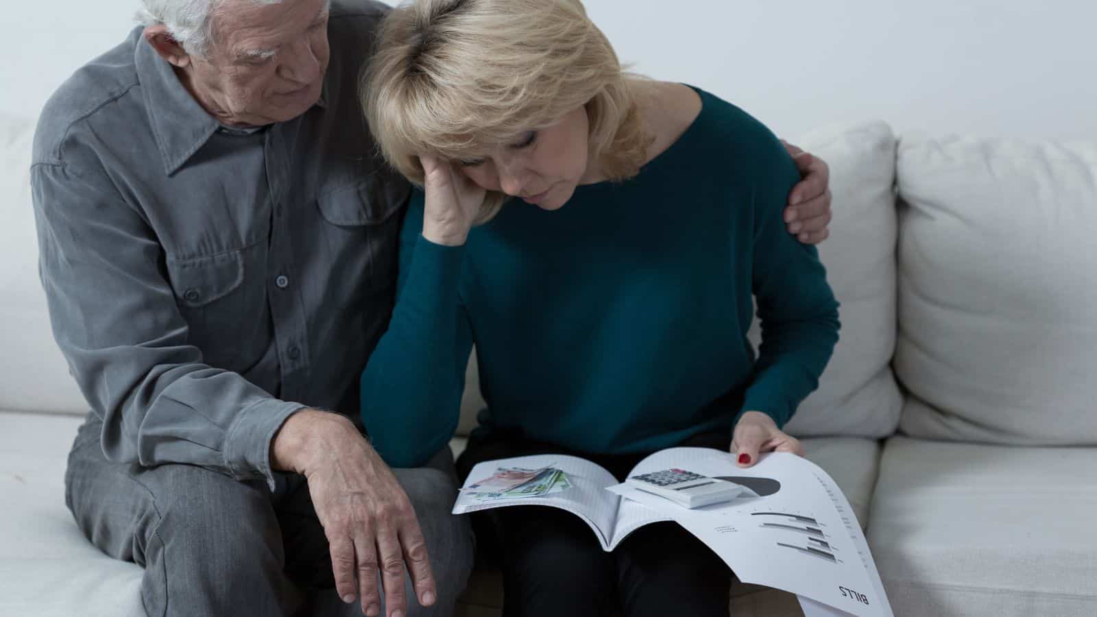 worried old couple