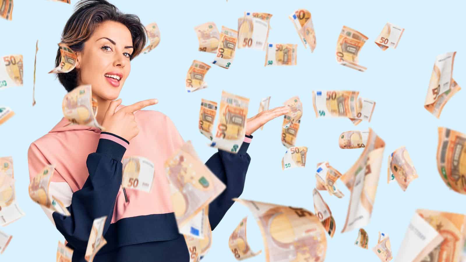 woman with money